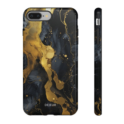 Metallic Gold Dark Marble - iPhone Tough Case