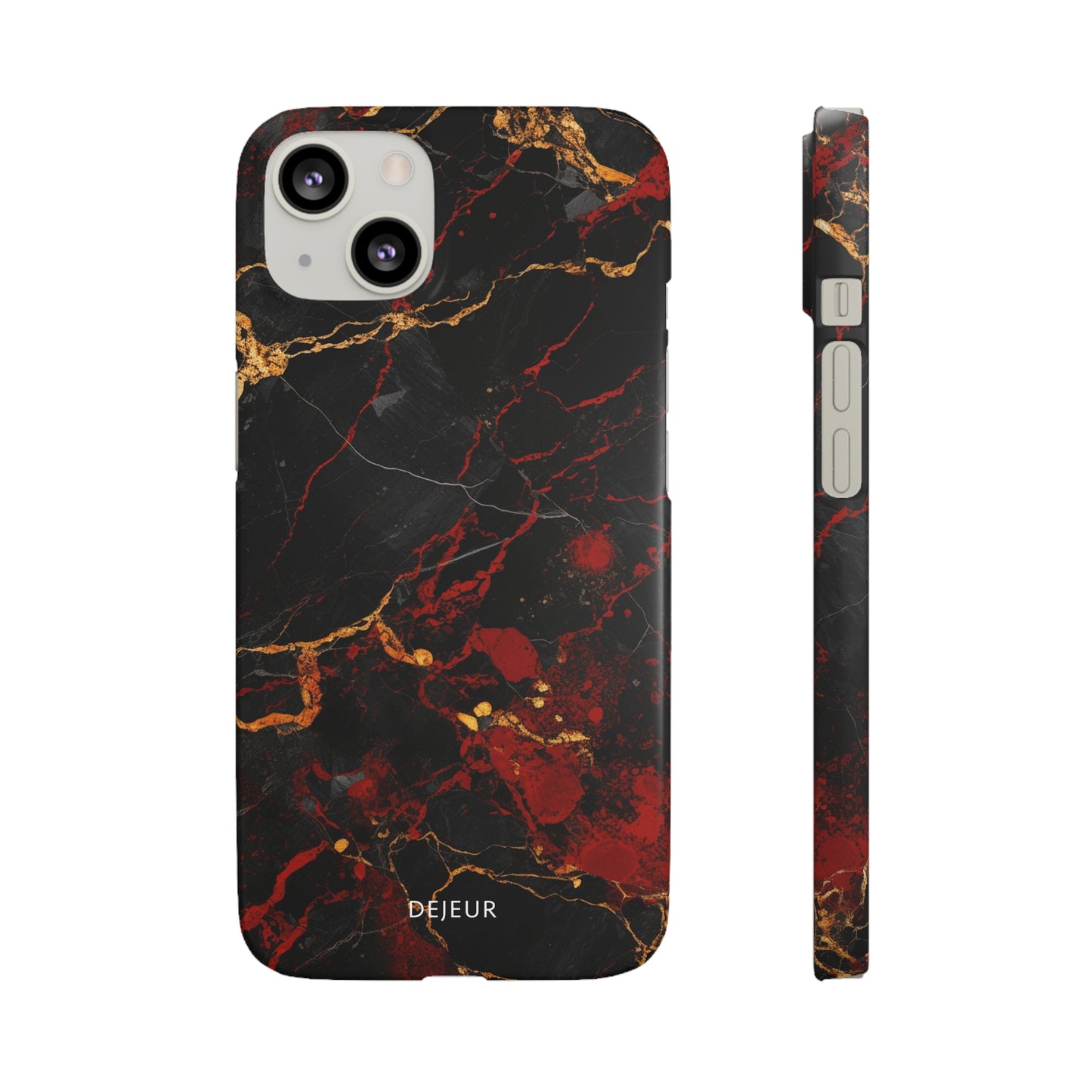 Dark Crimson Marble - iPhone Snap Case