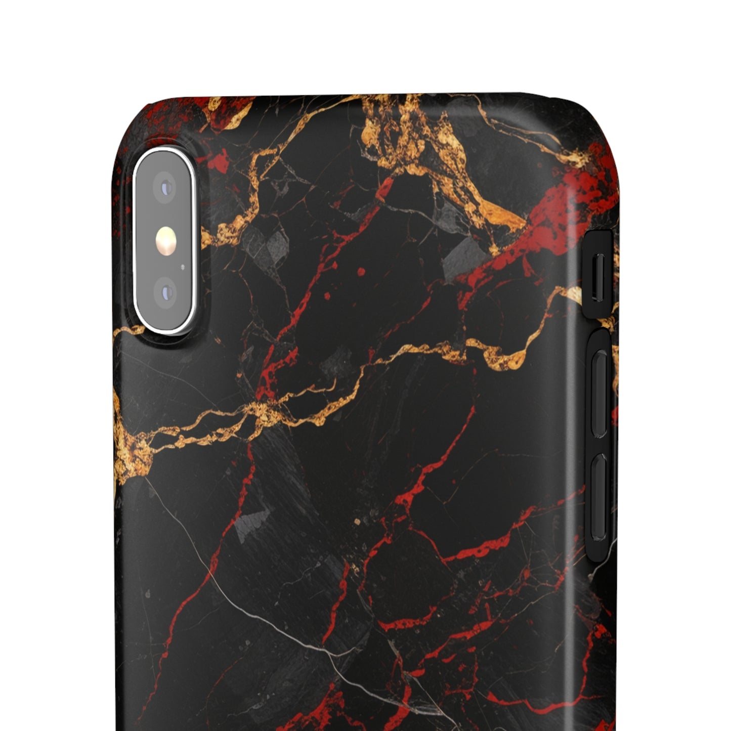 Dark Crimson Marble - iPhone Snap Case