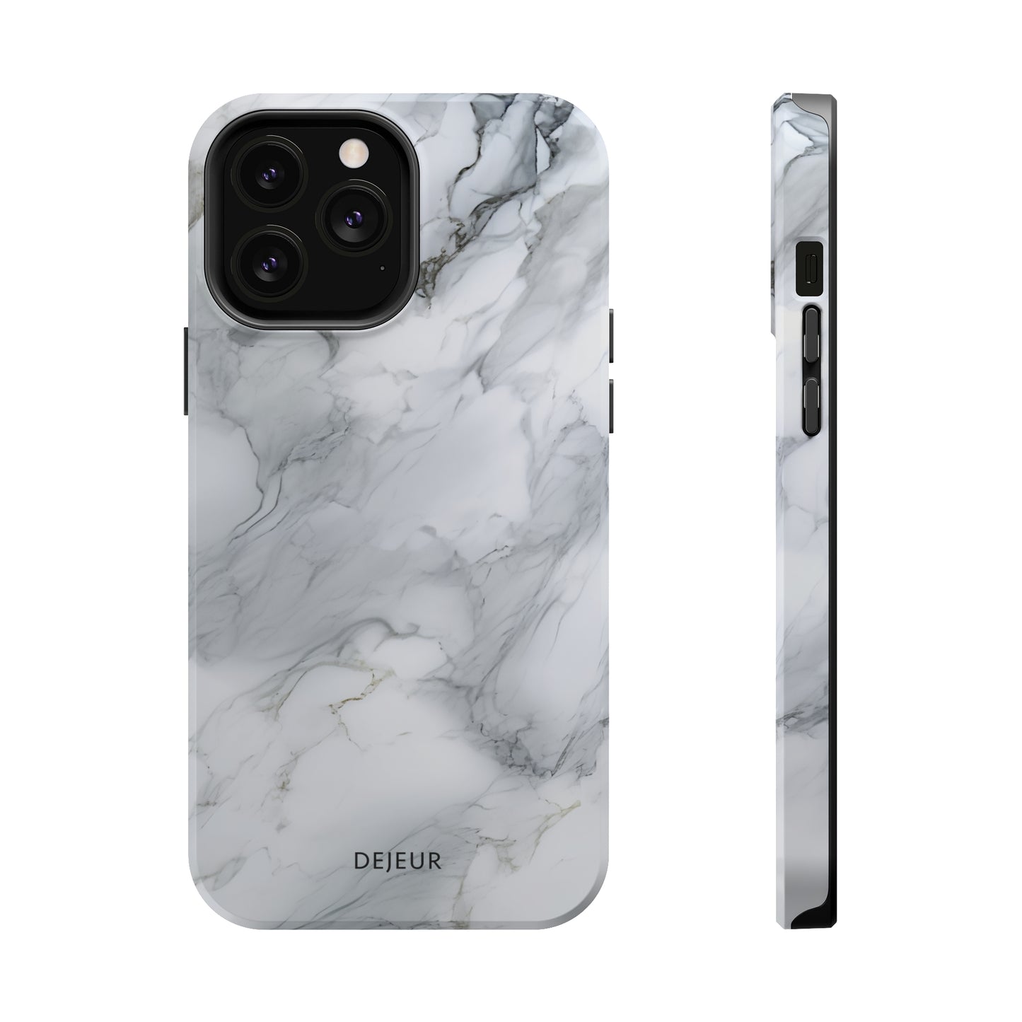 Platinum Silver Marble - iPhone MagSafe Tough Case