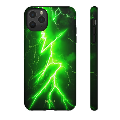 Neon Green Lightning - iPhone Tough Case