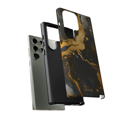 Gold & Black Marble - Samsung Galaxy Tough Case