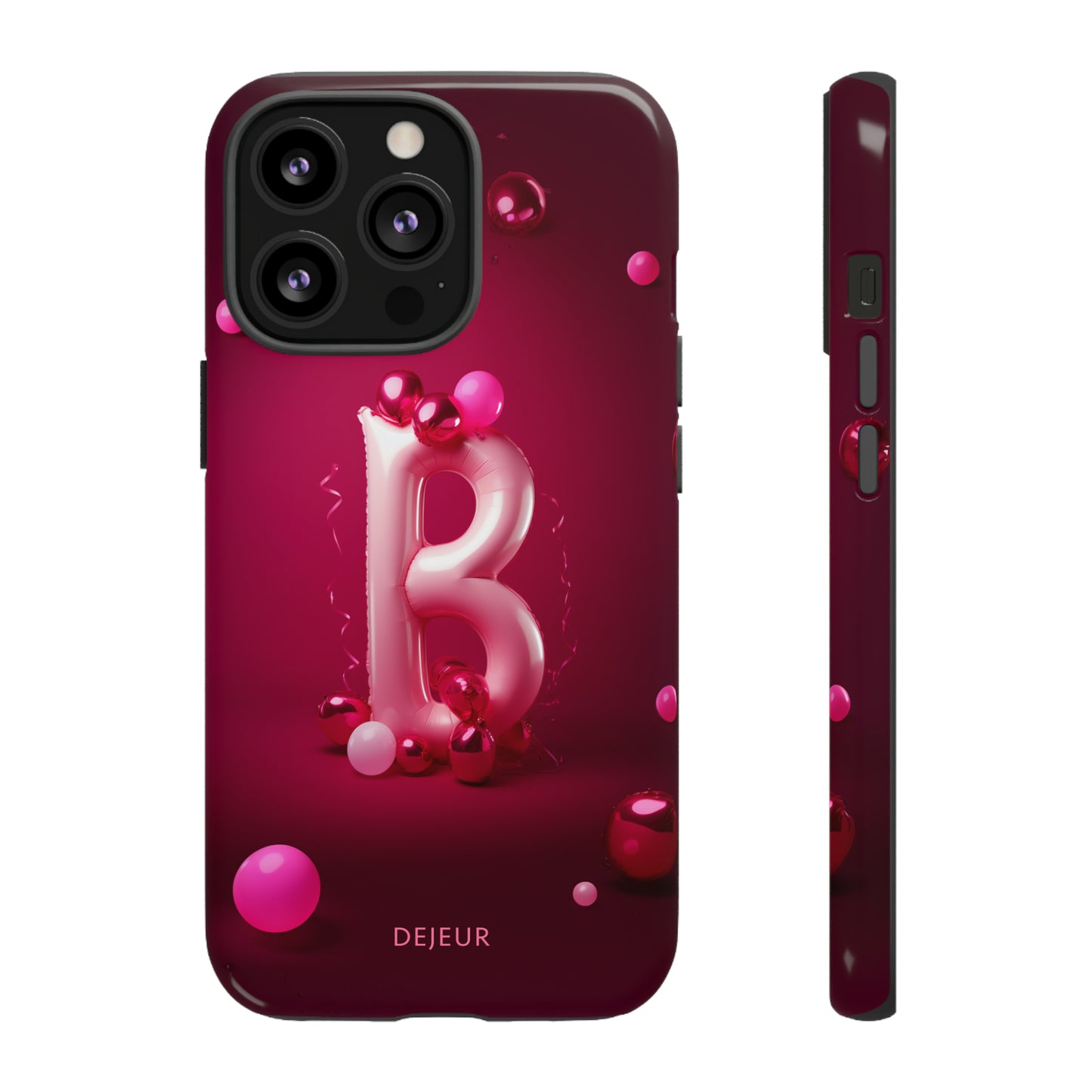 B Pink Party Balloons - iPhone Tough Case