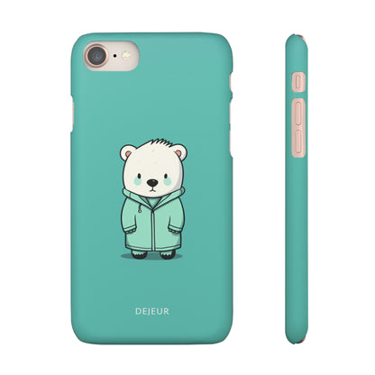 Aqua Coat Bear - iPhone Snap Case