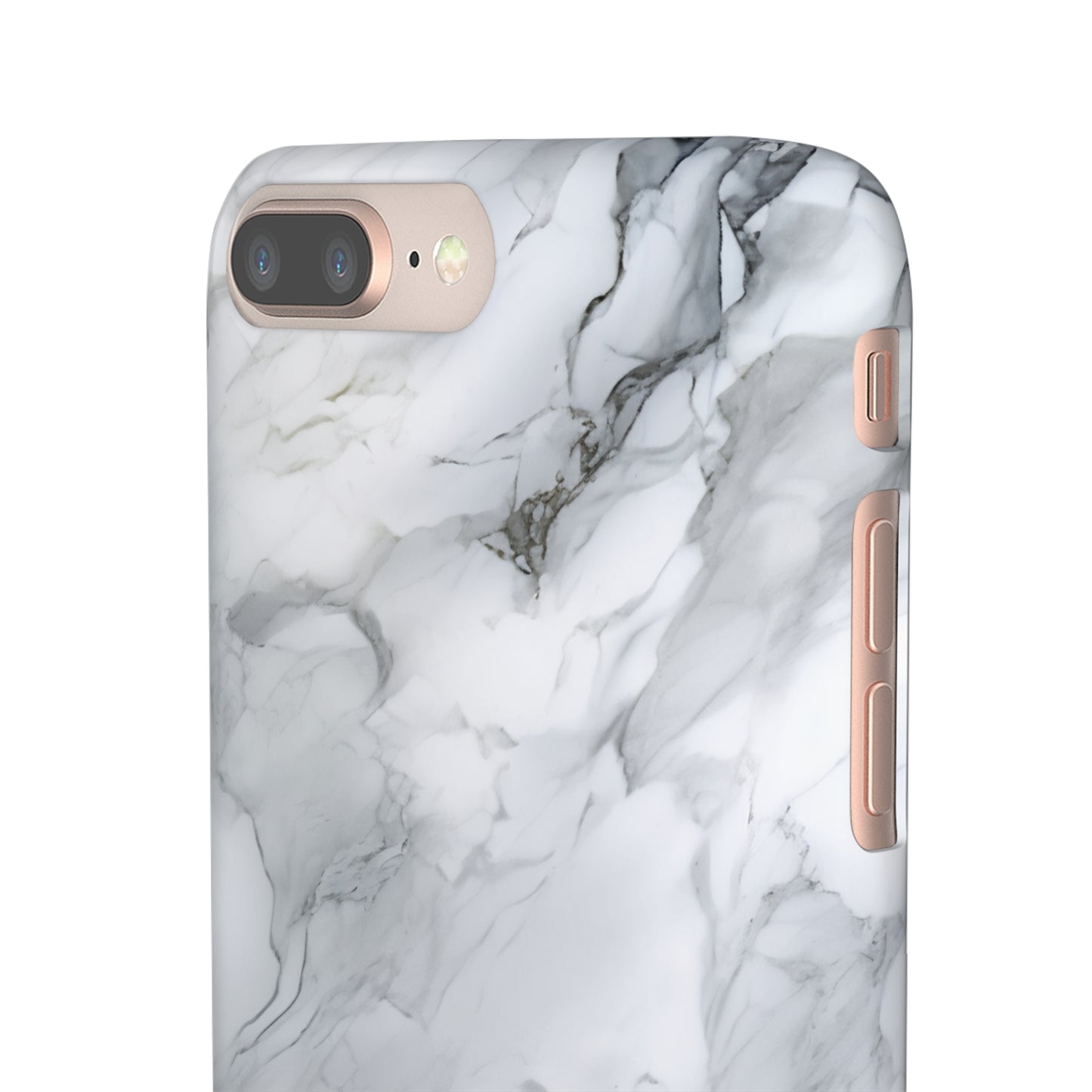 Platinum Silver Marble - iPhone Snap Case