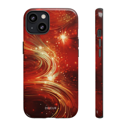 Festive Ruby Swirls  - iPhone Tough Case