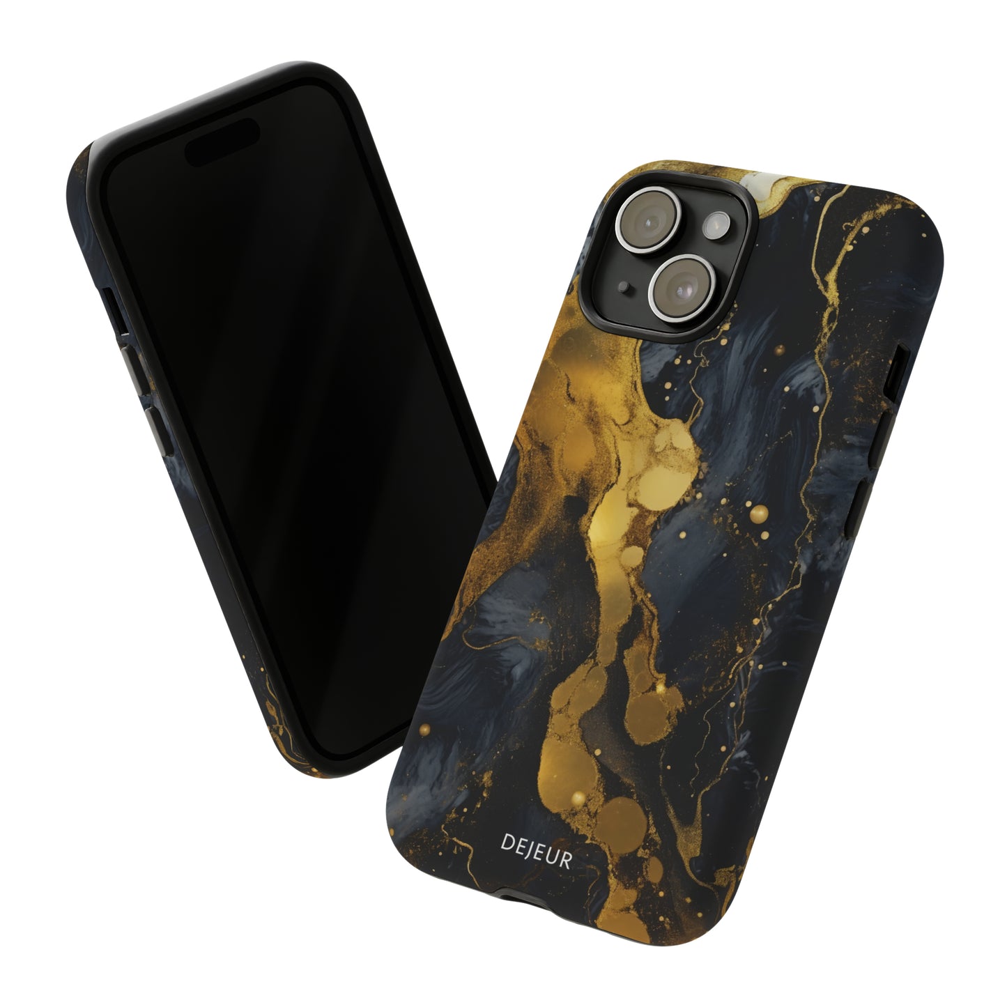 Metallic Gold Dark Marble - iPhone Tough Case