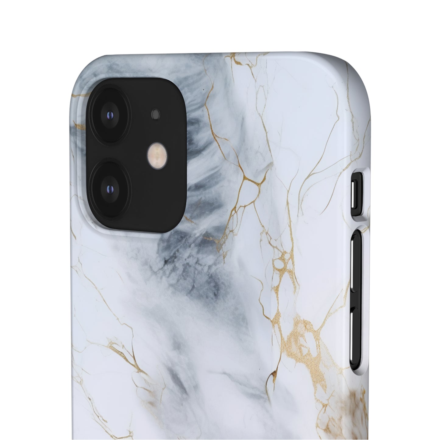 White Gold Marble - iPhone Snap Case