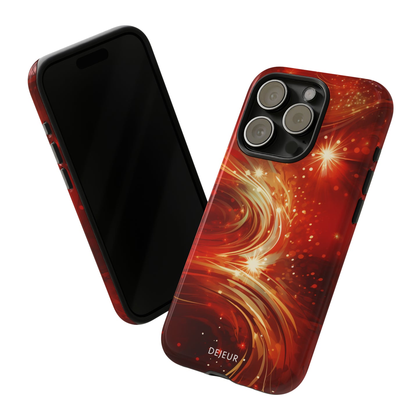 Festive Ruby Swirls  - iPhone Tough Case