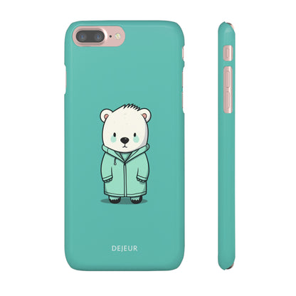 Aqua Coat Bear - iPhone Snap Case