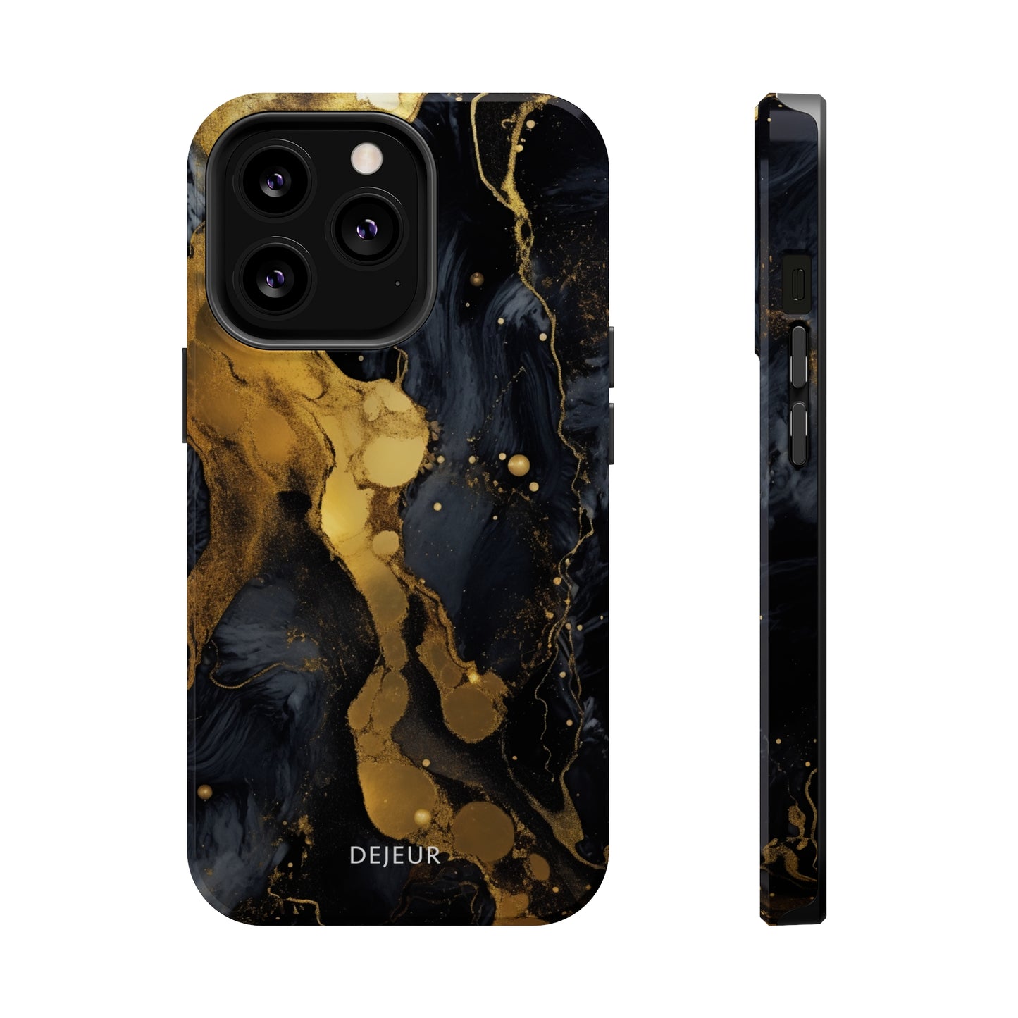 Metallic Gold Dark Marble - iPhone MagSafe Tough Case