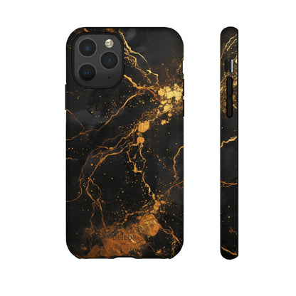 Dark Gold Amber Marble - iPhone Tough Case