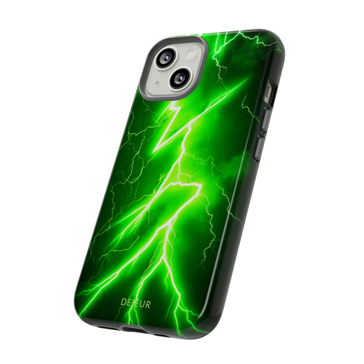 Neon Green Lightning - iPhone Tough Case