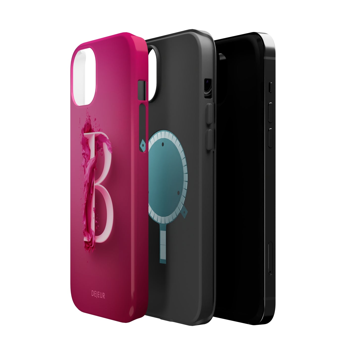 B Hot Pink Splash - iPhone MagSafe Tough Case