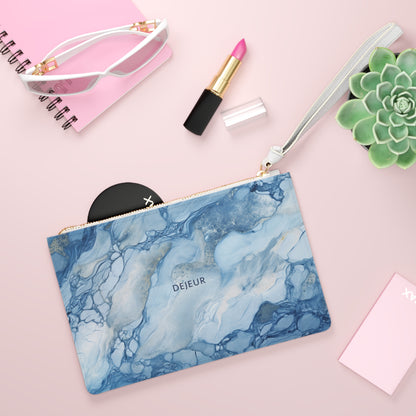 Sky Blue Marble - Clutch Bag