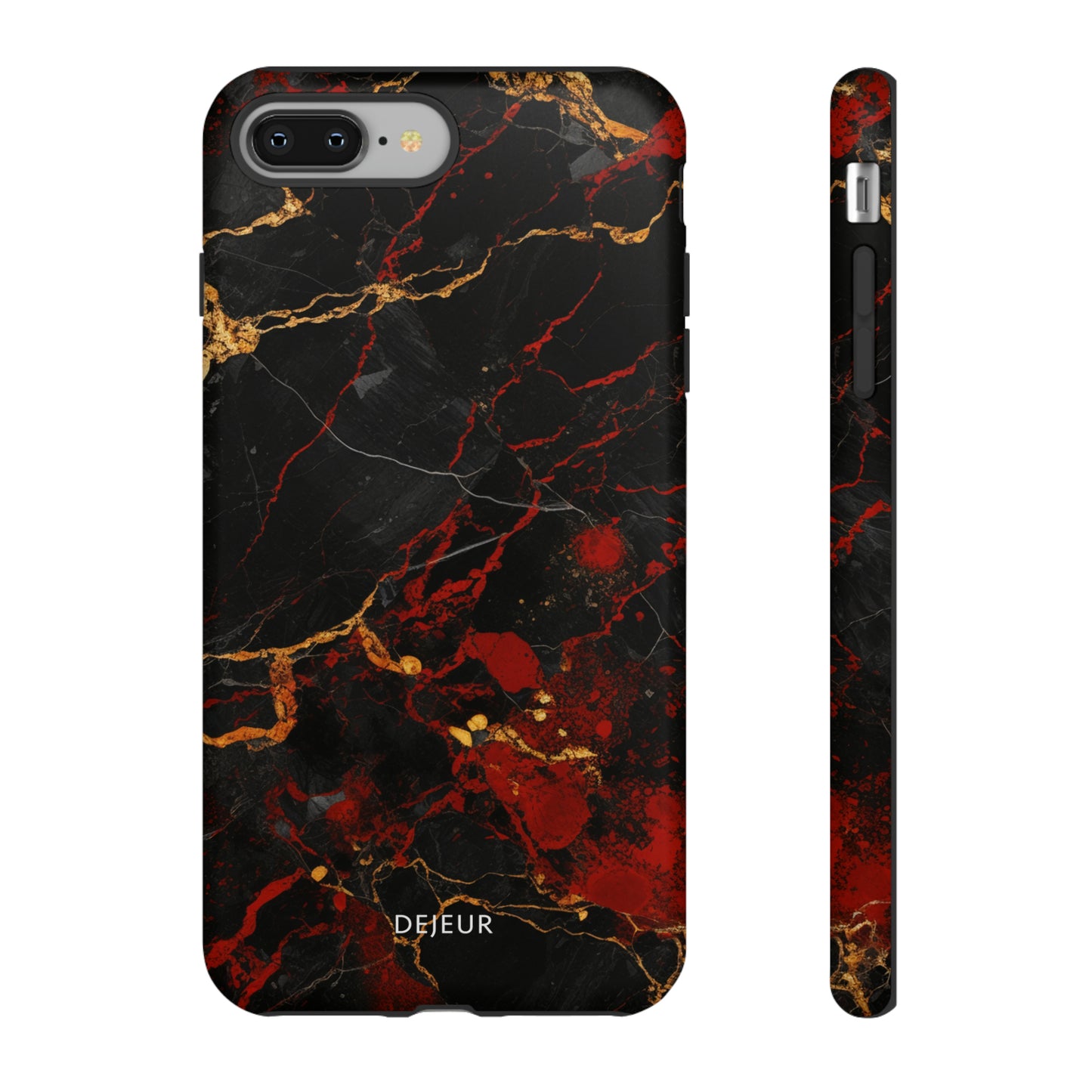 Dark Crimson Marble - iPhone Tough Case