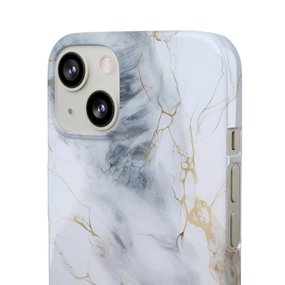 White Gold Marble - iPhone Snap Case