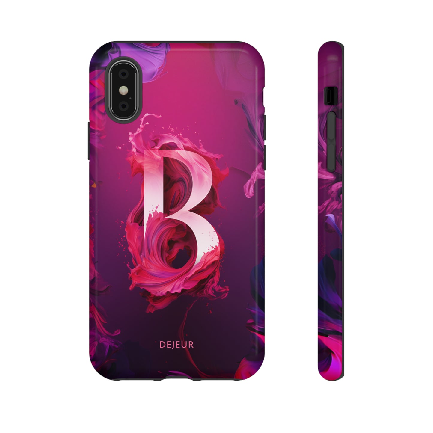 B Pink Splash - iPhone Tough Case