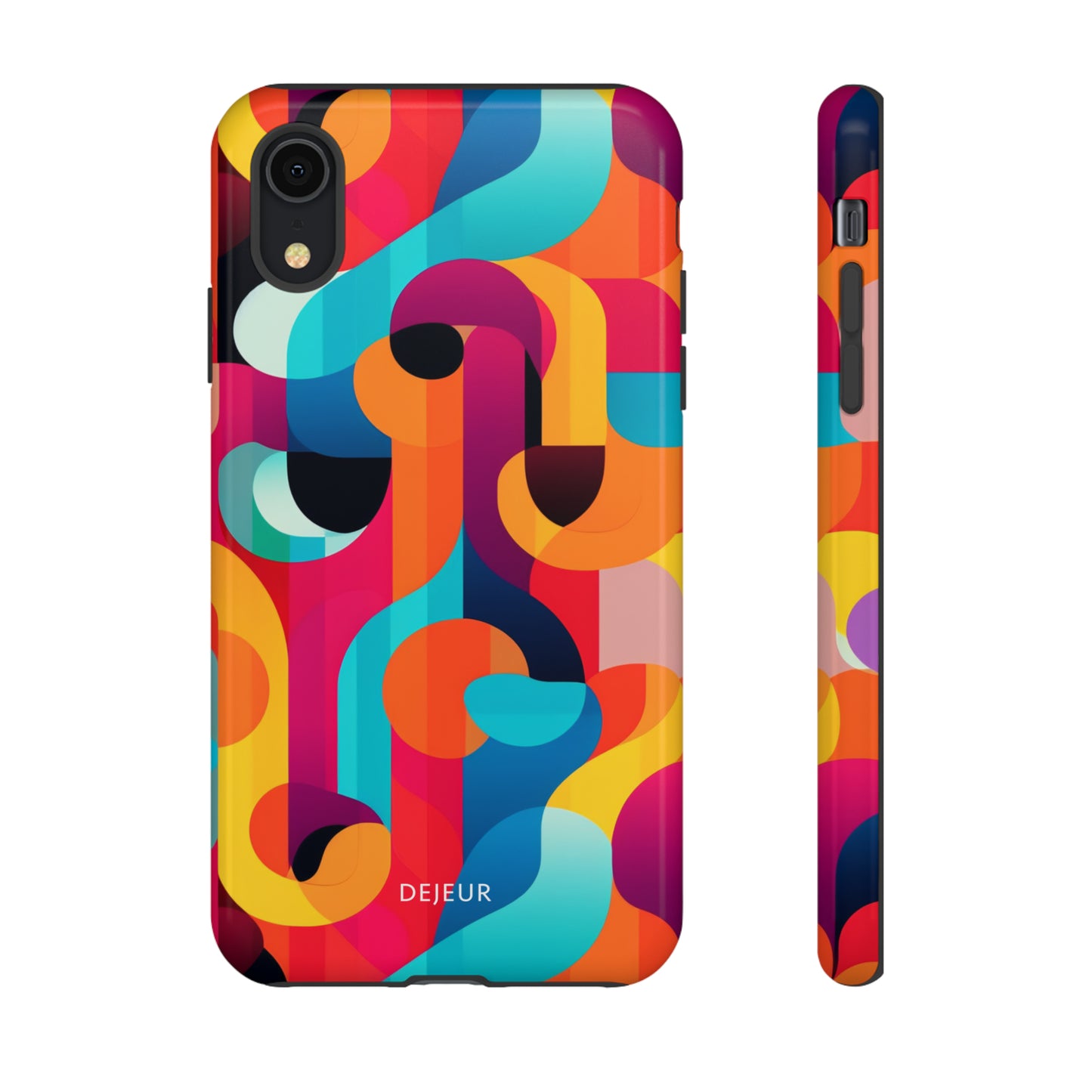 Curved Abstract Shapes - iPhone Tough Case