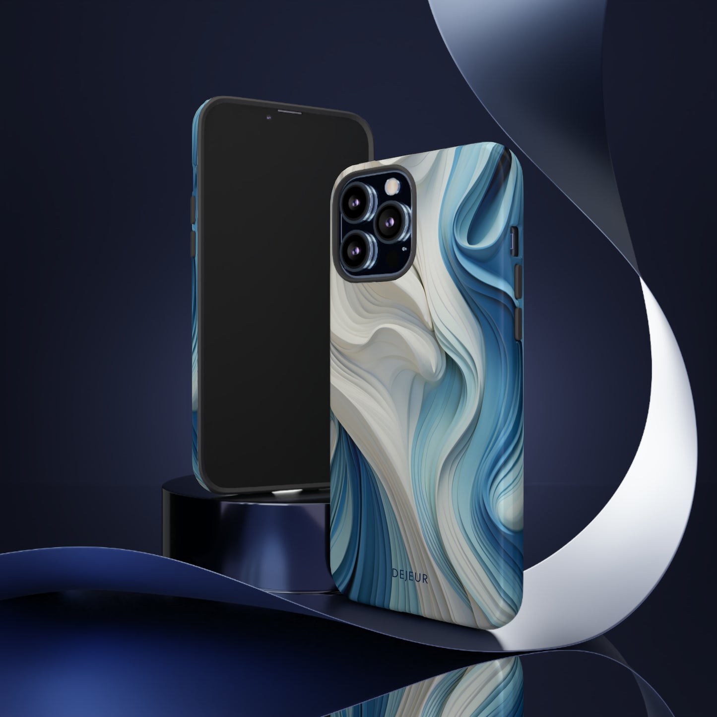 Blue Cream Ripple - iPhone Tough Case