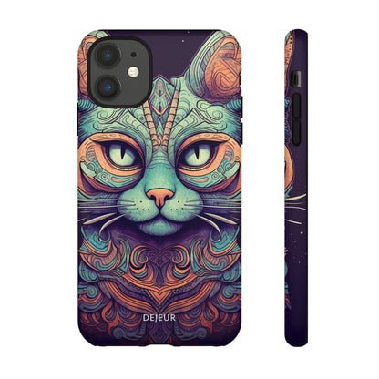 Intricate Aqua Cat - iPhone Tough Case