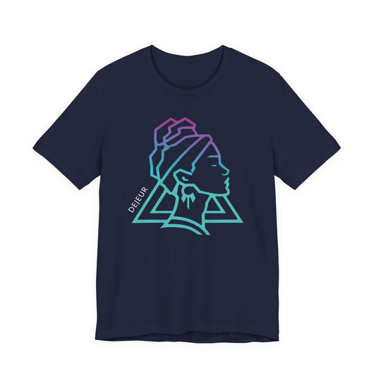Neon Abstract Woman's Profile - T-Shirt