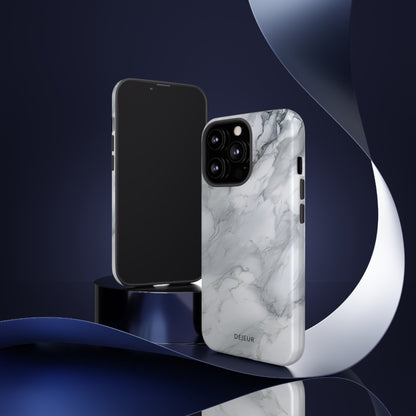 Platinum Silver Marble - iPhone Tough Case