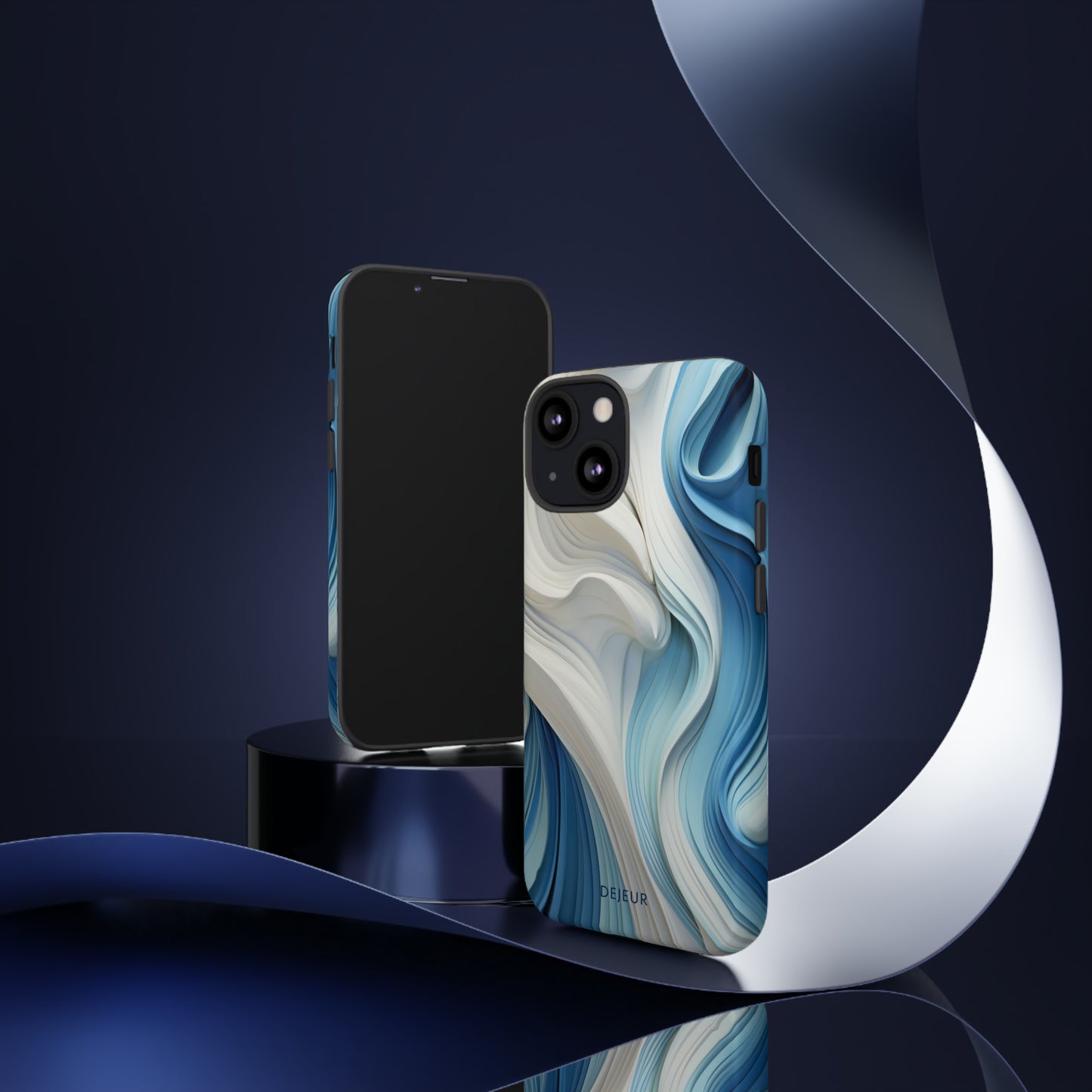 Blue Cream Ripple - iPhone Tough Case