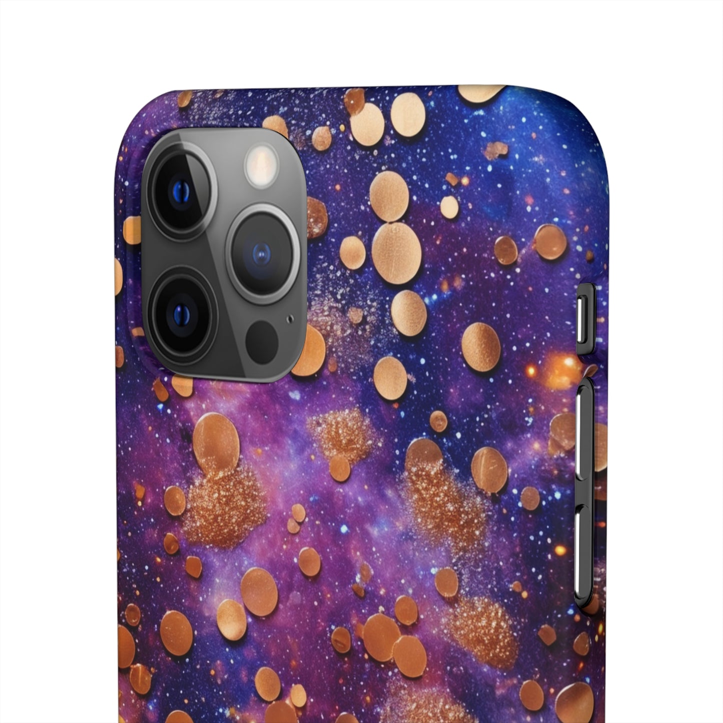 Cosmic Glitter Circles - iPhone Snap Case