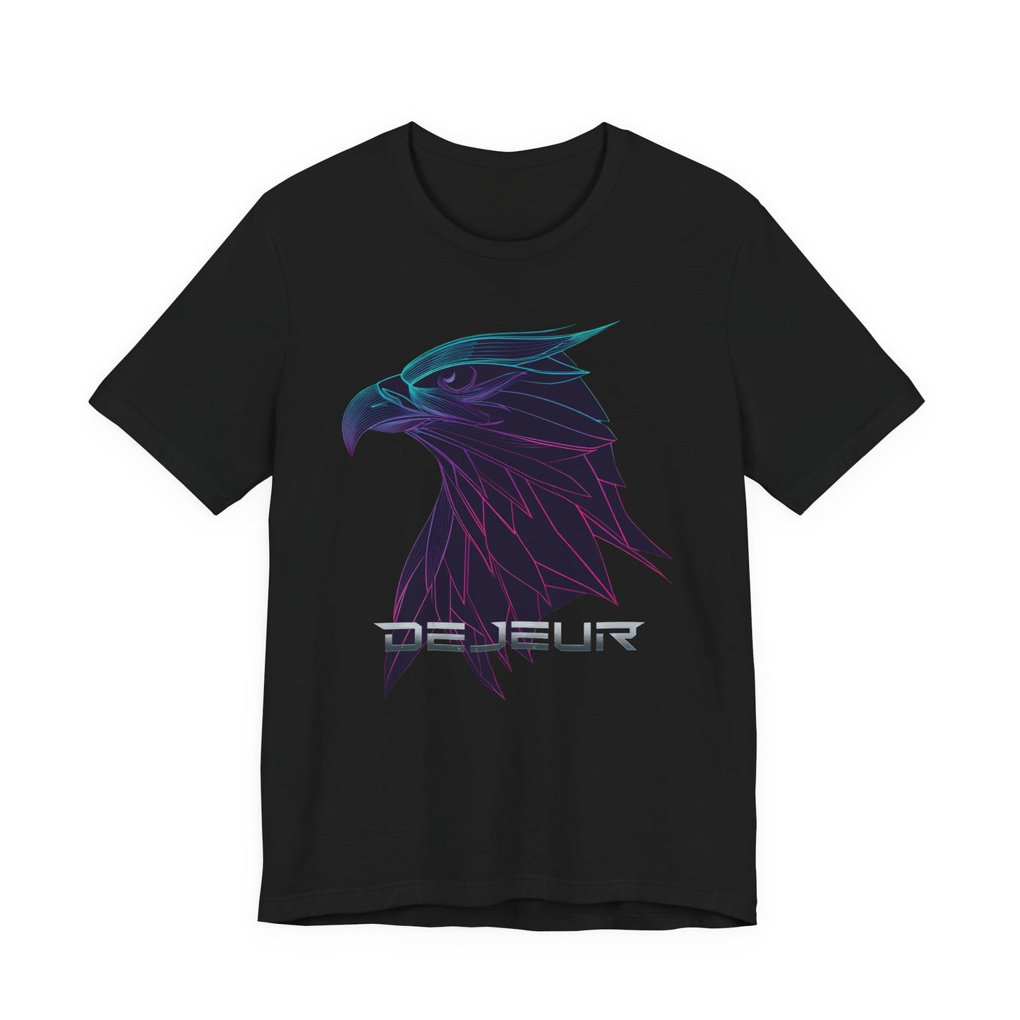 Neon Eagle Geometric Line Art - T-Shirt