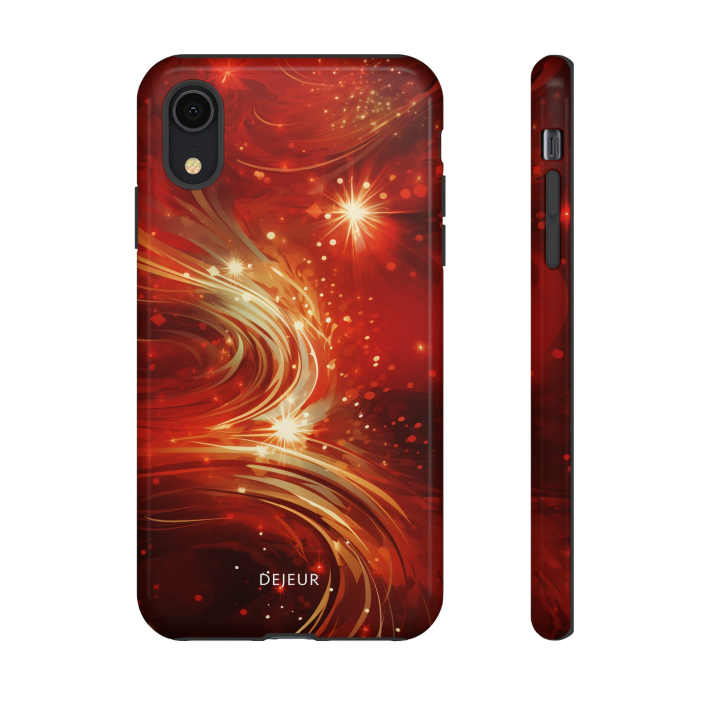 Festive Ruby Swirls  - iPhone Tough Case