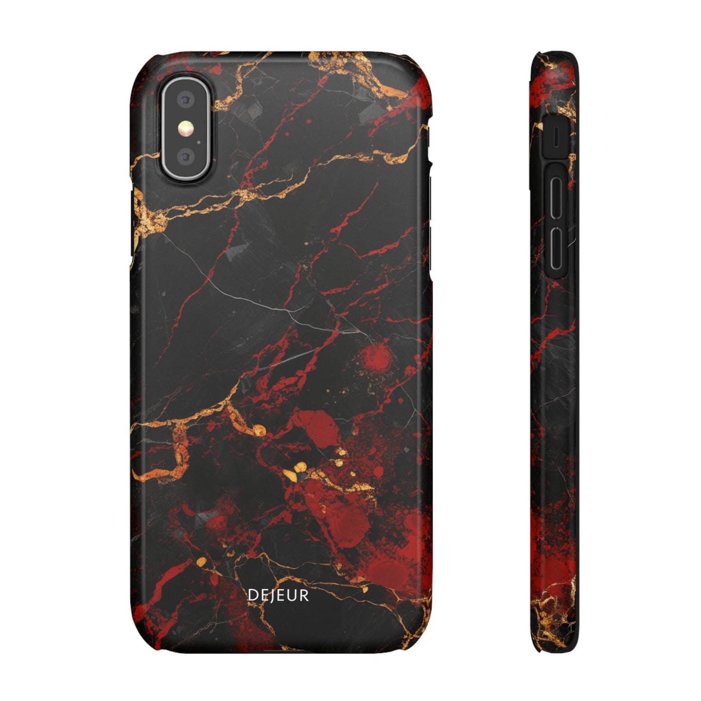 Dark Crimson Marble - iPhone Snap Case