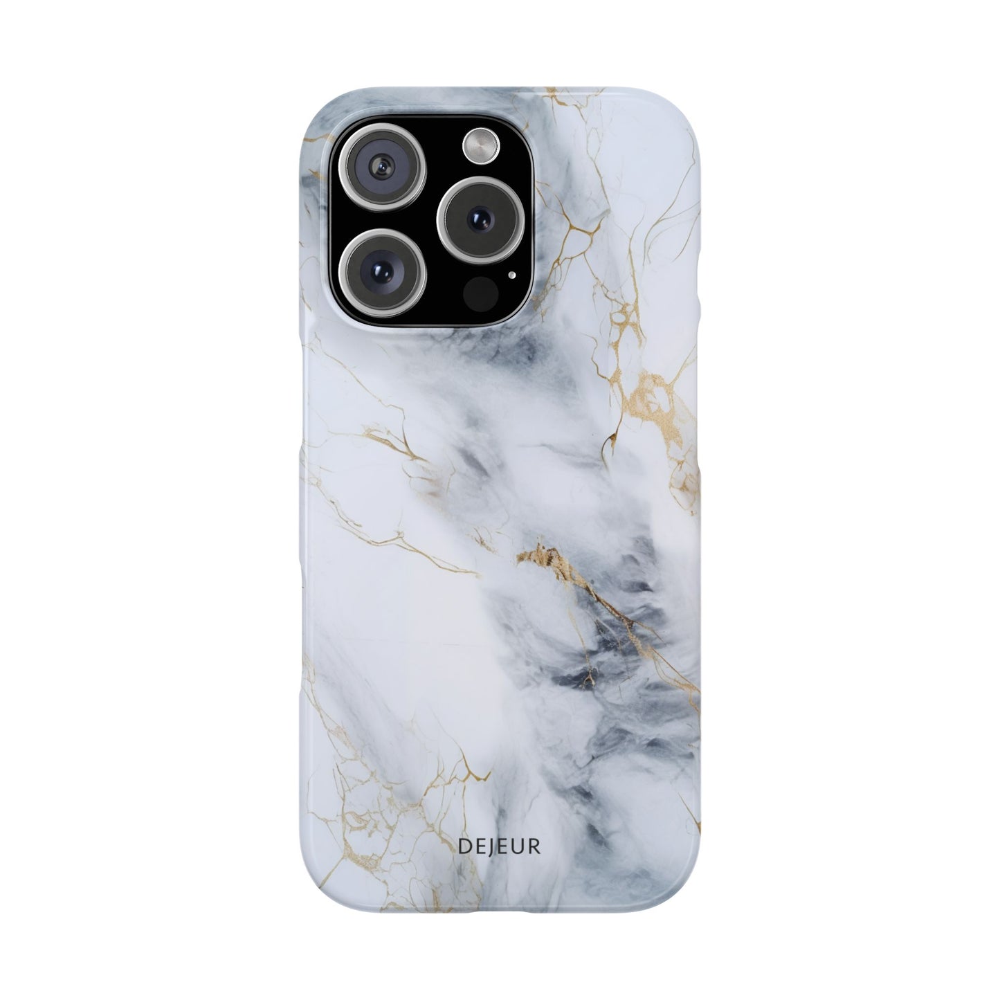 White Gold Marble - iPhone Snap Case