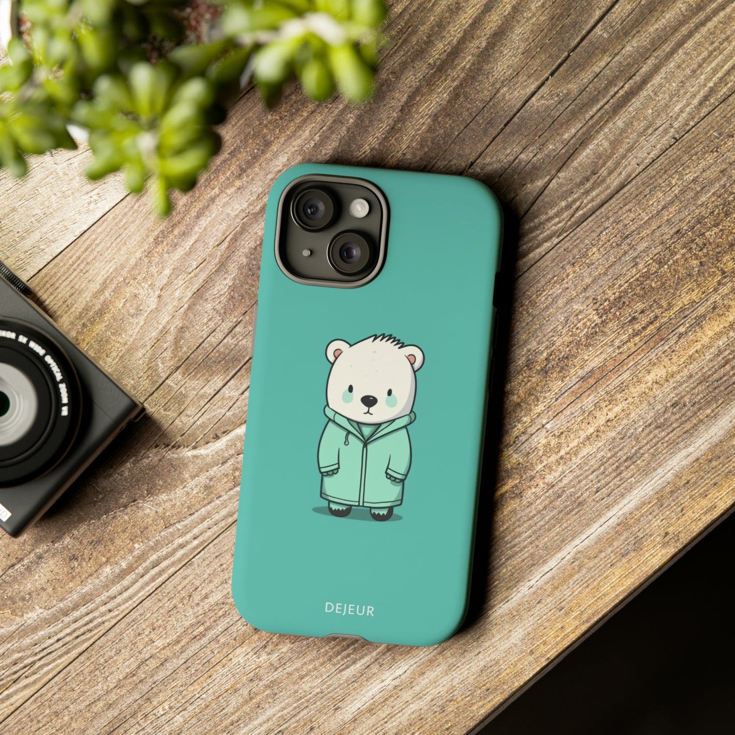 Aqua Coat Bear - iPhone Tough Case