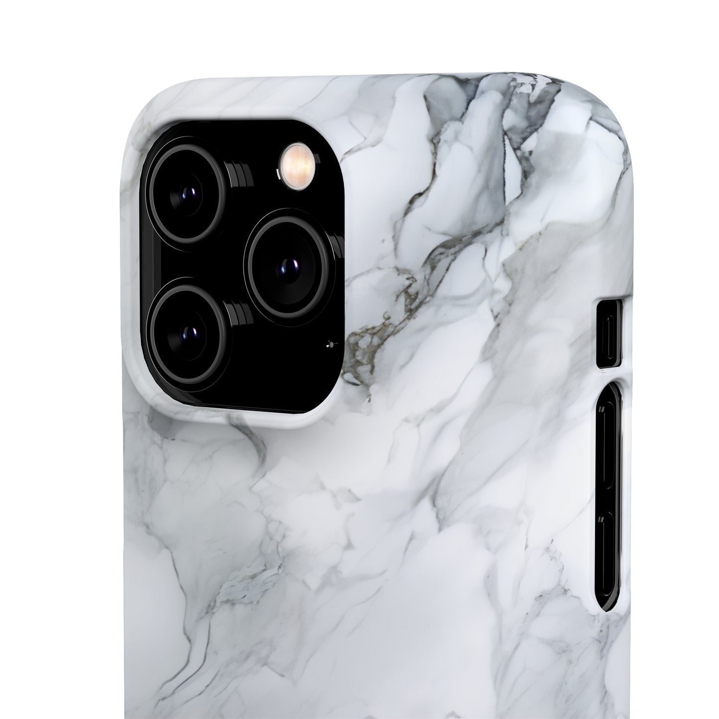 Platinum Silver Marble - iPhone Snap Case