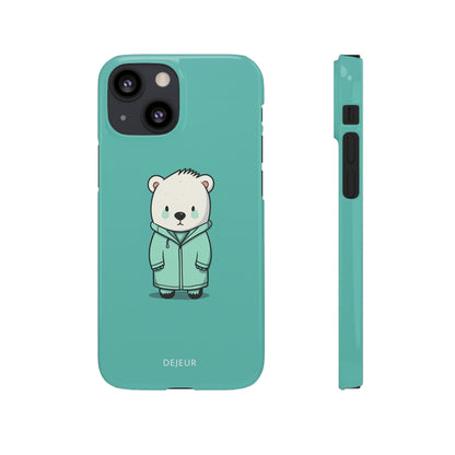 Aqua Coat Bear - iPhone Snap Case