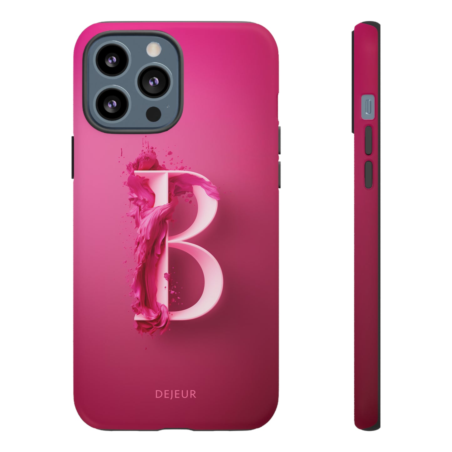 B Hot Pink Splash - iPhone Tough Case