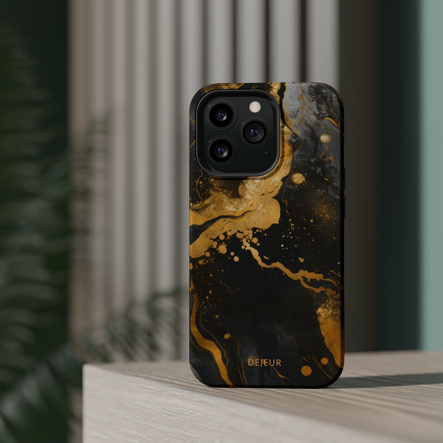 Gold & Black Marble - iPhone MagSafe Tough Case