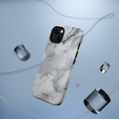 Platinum Silver Marble - iPhone MagSafe Tough Case