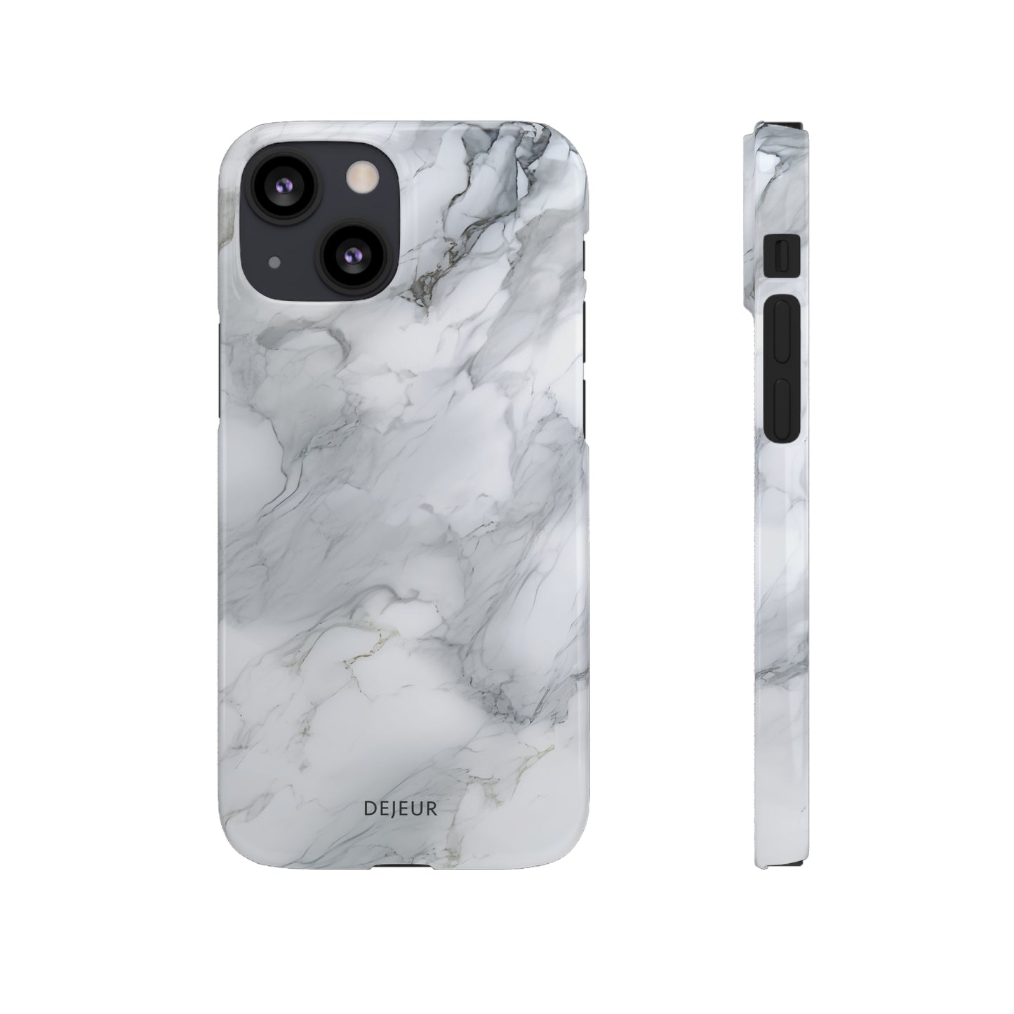 Platinum Silver Marble - iPhone Snap Case