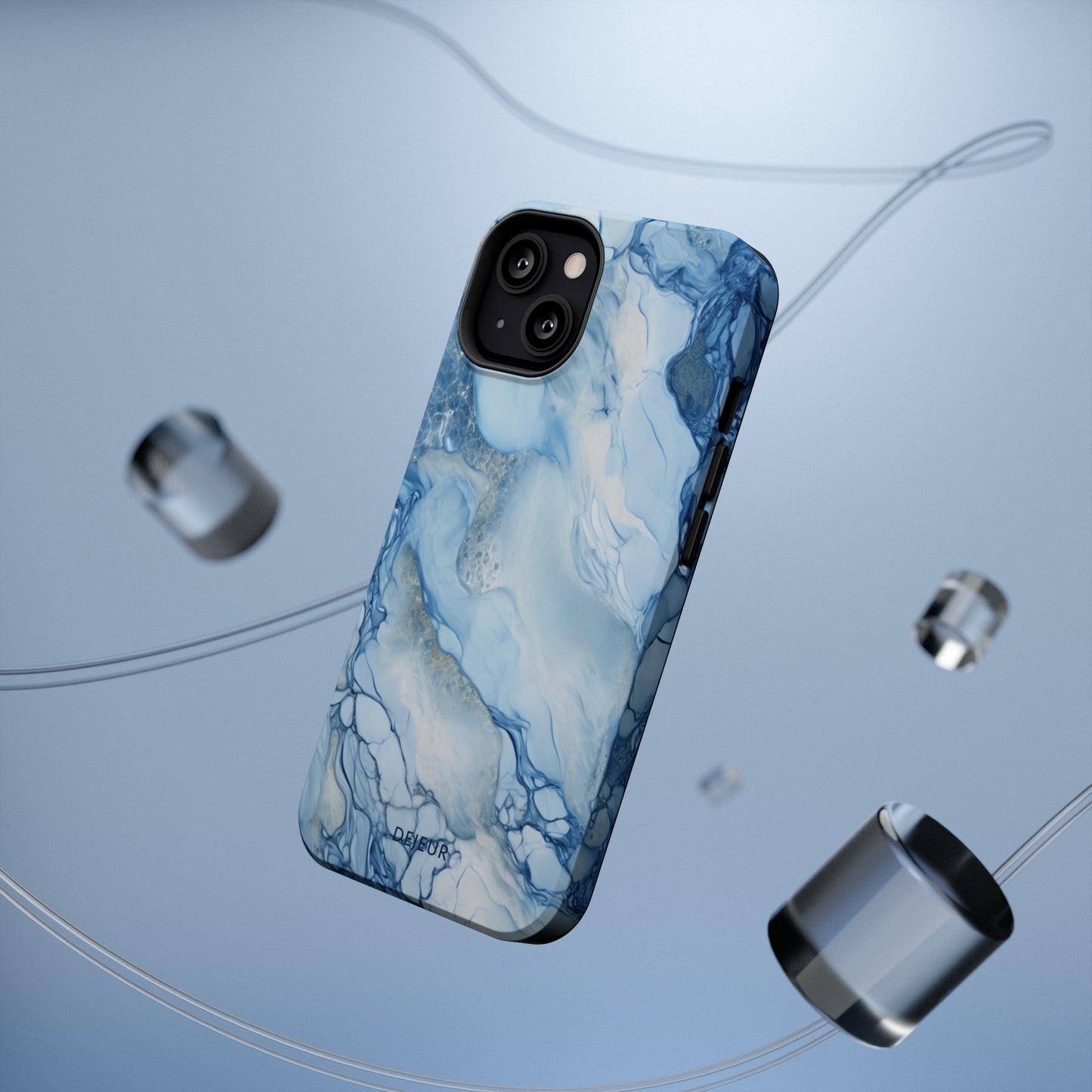 Sky Blue Marble - iPhone MagSafe Tough Case