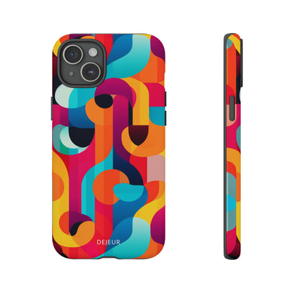 Curved Abstract Shapes - iPhone Tough Case