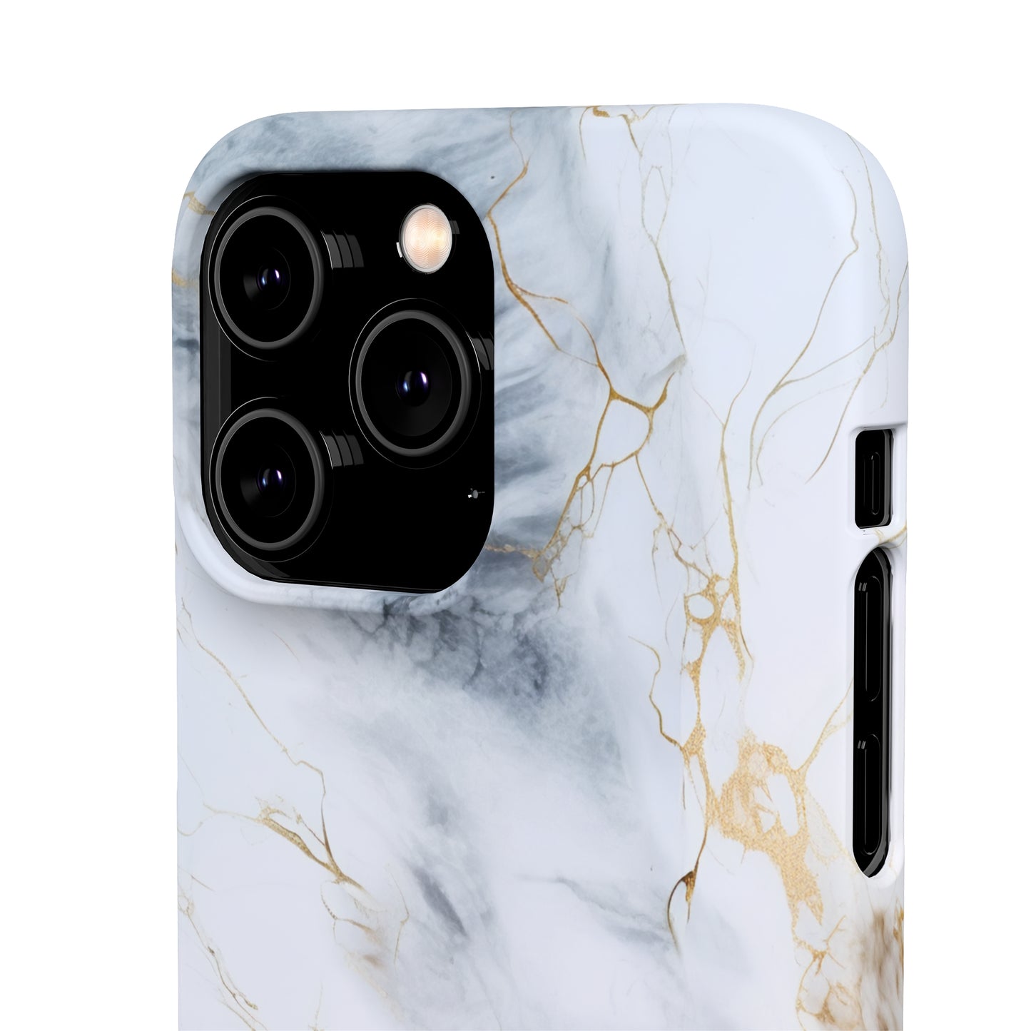 White Gold Marble - iPhone Snap Case