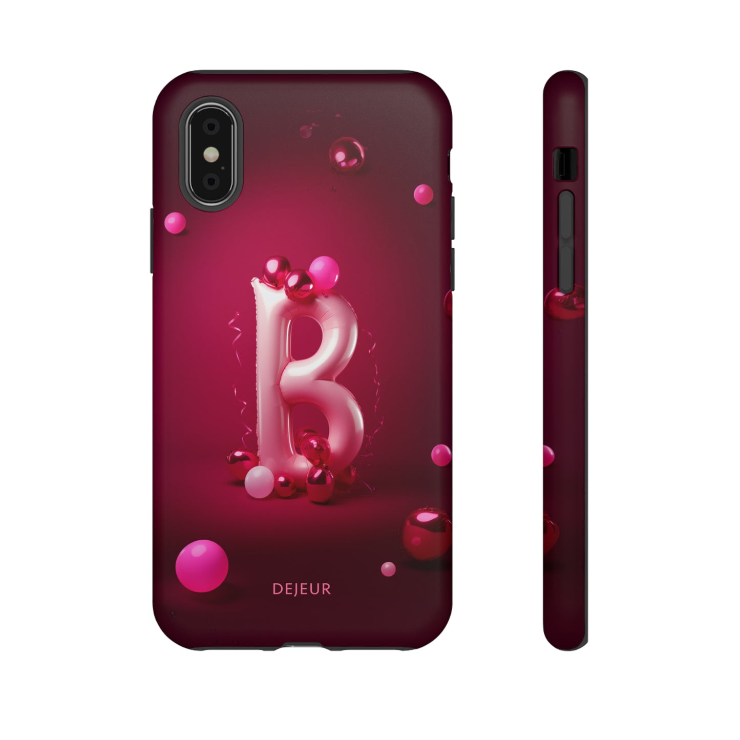 B Pink Party Balloons - iPhone Tough Case