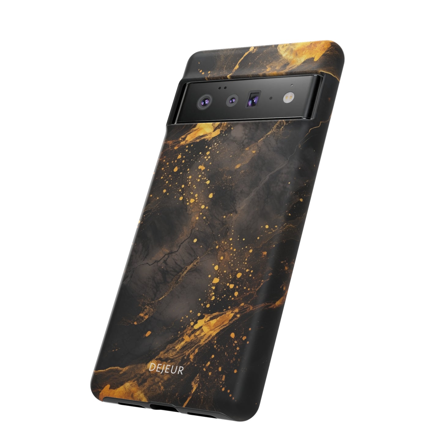 Black Gold Speckled Marble - Google Pixel Tough Case