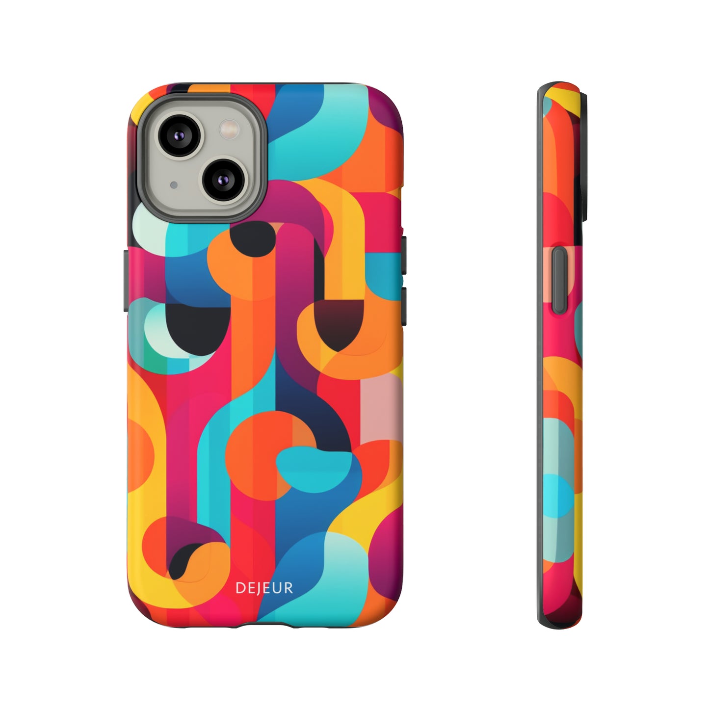 Curved Abstract Shapes - iPhone Tough Case