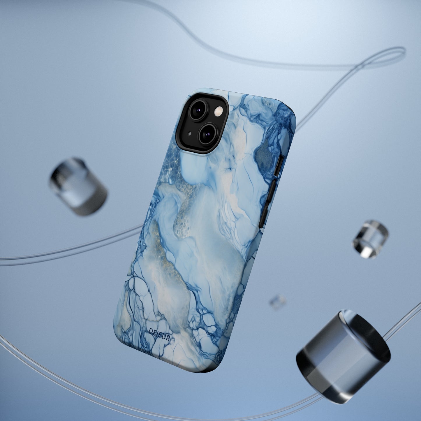 Sky Blue Marble - iPhone MagSafe Tough Case