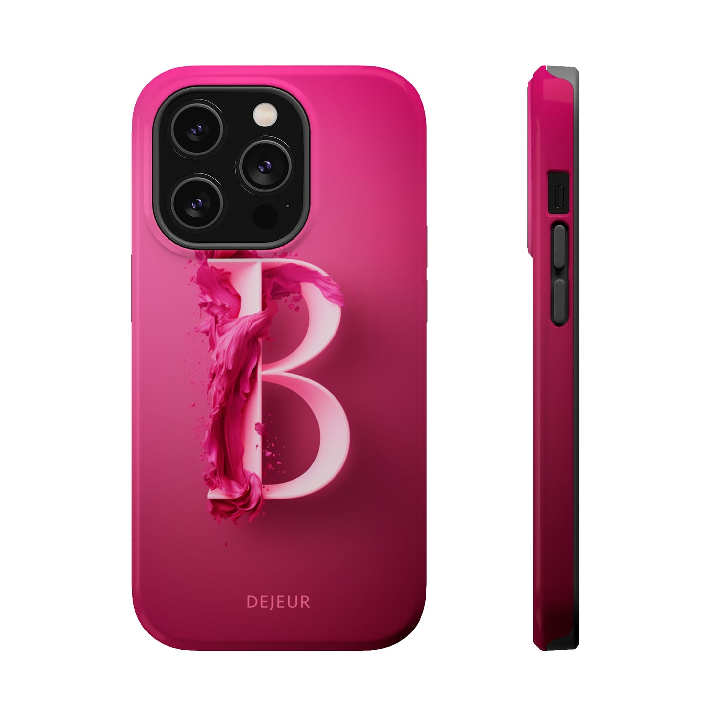 B Hot Pink Splash - iPhone MagSafe Tough Case