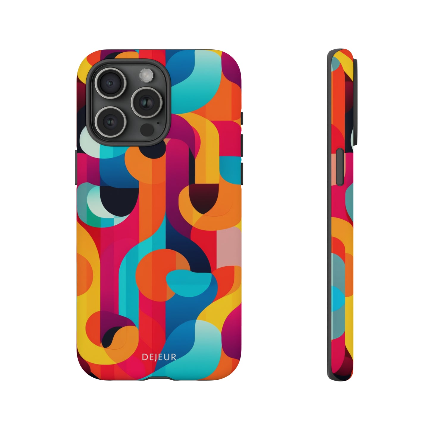 Curved Abstract Shapes - iPhone Tough Case