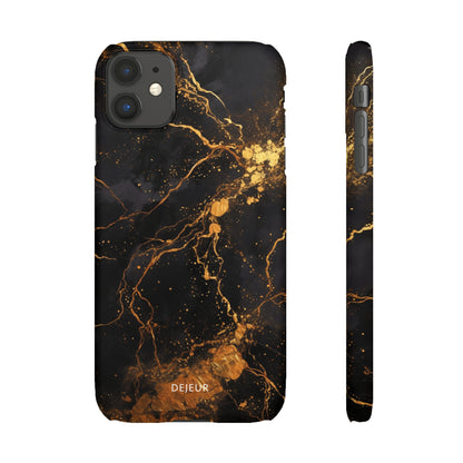 Dark Gold Amber Marble - iPhone Snap Case